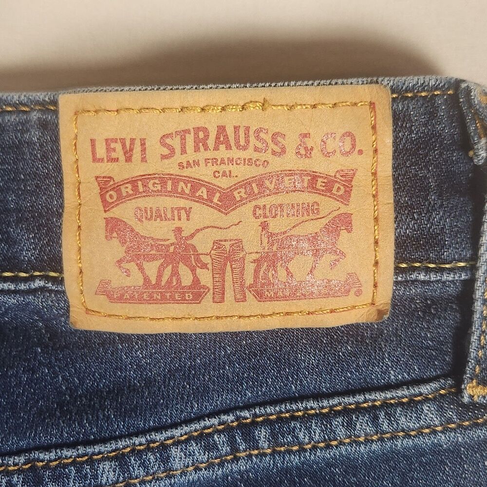 Levi’s 721 High Rise Skinny Jeans Women’s 29x30 Distressed Blue Stretch - Picture 5 of 13